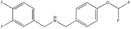 {[4-(difluoromethoxy)phenyl]methyl}[(3,4-difluorophenyl)methyl]amine Struktur