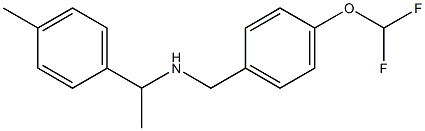 {[4-(difluoromethoxy)phenyl]methyl}[1-(4-methylphenyl)ethyl]amine Struktur