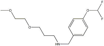 {[4-(difluoromethoxy)phenyl]methyl}[3-(2-methoxyethoxy)propyl]amine Struktur