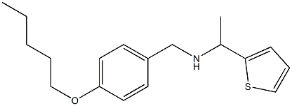 {[4-(pentyloxy)phenyl]methyl}[1-(thiophen-2-yl)ethyl]amine Struktur