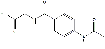 {[4-(propionylamino)benzoyl]amino}acetic acid Struktur