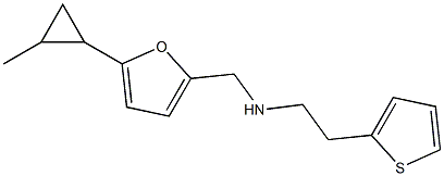 {[5-(2-methylcyclopropyl)furan-2-yl]methyl}[2-(thiophen-2-yl)ethyl]amine Struktur