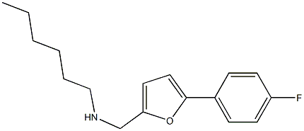 {[5-(4-fluorophenyl)furan-2-yl]methyl}(hexyl)amine Struktur