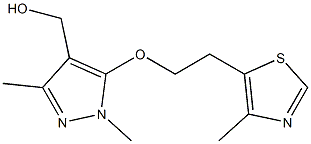 {1,3-dimethyl-5-[2-(4-methyl-1,3-thiazol-5-yl)ethoxy]-1H-pyrazol-4-yl}methanol Struktur