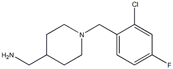 {1-[(2-chloro-4-fluorophenyl)methyl]piperidin-4-yl}methanamine Struktur