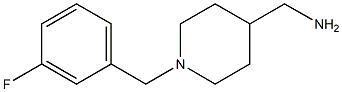 {1-[(3-fluorophenyl)methyl]piperidin-4-yl}methanamine Struktur