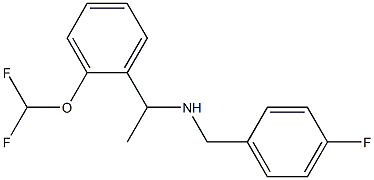 {1-[2-(difluoromethoxy)phenyl]ethyl}[(4-fluorophenyl)methyl]amine Struktur