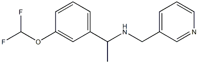 {1-[3-(difluoromethoxy)phenyl]ethyl}(pyridin-3-ylmethyl)amine Struktur