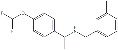 {1-[4-(difluoromethoxy)phenyl]ethyl}[(3-methylphenyl)methyl]amine Struktur