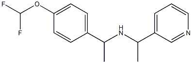 {1-[4-(difluoromethoxy)phenyl]ethyl}[1-(pyridin-3-yl)ethyl]amine Struktur