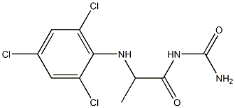 {2-[(2,4,6-trichlorophenyl)amino]propanoyl}urea Struktur