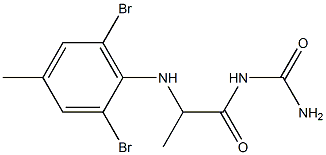 {2-[(2,6-dibromo-4-methylphenyl)amino]propanoyl}urea Struktur