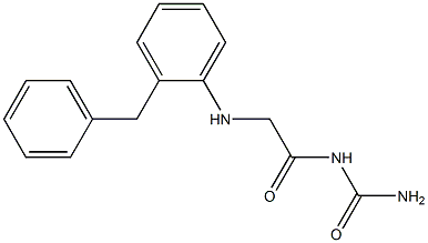 {2-[(2-benzylphenyl)amino]acetyl}urea Struktur