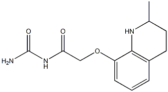 {2-[(2-methyl-1,2,3,4-tetrahydroquinolin-8-yl)oxy]acetyl}urea Struktur