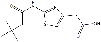 {2-[(3,3-dimethylbutanoyl)amino]-1,3-thiazol-4-yl}acetic acid Struktur