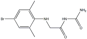 {2-[(4-bromo-2,6-dimethylphenyl)amino]acetyl}urea Struktur