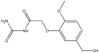 {2-[5-(hydroxymethyl)-2-methoxyphenoxy]acetyl}urea Struktur