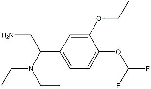 {2-amino-1-[4-(difluoromethoxy)-3-ethoxyphenyl]ethyl}diethylamine Struktur