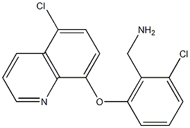 {2-chloro-6-[(5-chloroquinolin-8-yl)oxy]phenyl}methanamine Struktur