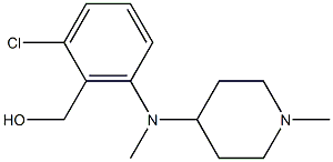 {2-chloro-6-[methyl(1-methylpiperidin-4-yl)amino]phenyl}methanol Struktur