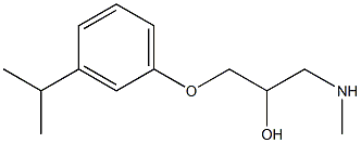 {2-hydroxy-3-[3-(propan-2-yl)phenoxy]propyl}(methyl)amine Struktur