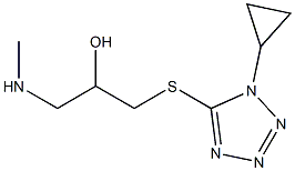 {3-[(1-cyclopropyl-1H-1,2,3,4-tetrazol-5-yl)sulfanyl]-2-hydroxypropyl}(methyl)amine Struktur