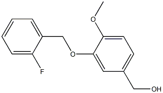 {3-[(2-fluorophenyl)methoxy]-4-methoxyphenyl}methanol Struktur