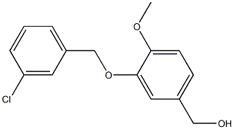 {3-[(3-chlorophenyl)methoxy]-4-methoxyphenyl}methanol Struktur