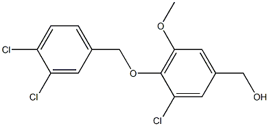 {3-chloro-4-[(3,4-dichlorophenyl)methoxy]-5-methoxyphenyl}methanol Struktur