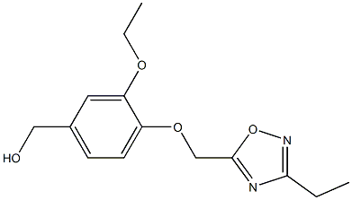 {3-ethoxy-4-[(3-ethyl-1,2,4-oxadiazol-5-yl)methoxy]phenyl}methanol Struktur