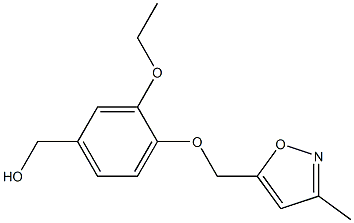 {3-ethoxy-4-[(3-methyl-1,2-oxazol-5-yl)methoxy]phenyl}methanol Struktur