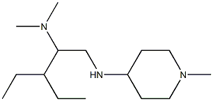 {3-ethyl-1-[(1-methylpiperidin-4-yl)amino]pentan-2-yl}dimethylamine Struktur