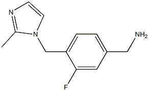 {3-fluoro-4-[(2-methyl-1H-imidazol-1-yl)methyl]phenyl}methanamine Struktur