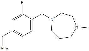 {3-fluoro-4-[(4-methyl-1,4-diazepan-1-yl)methyl]phenyl}methanamine Struktur