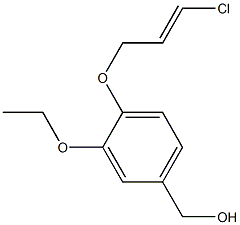 {4-[(3-chloroprop-2-en-1-yl)oxy]-3-ethoxyphenyl}methanol Struktur