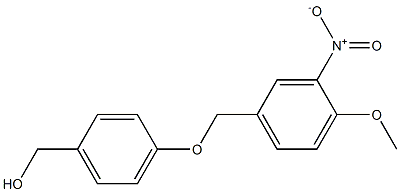 {4-[(4-methoxy-3-nitrophenyl)methoxy]phenyl}methanol Struktur