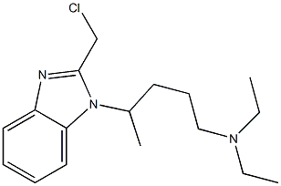 {4-[2-(chloromethyl)-1H-1,3-benzodiazol-1-yl]pentyl}diethylamine Struktur