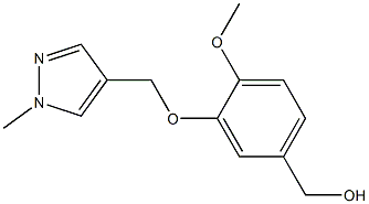 {4-methoxy-3-[(1-methyl-1H-pyrazol-4-yl)methoxy]phenyl}methanol Struktur