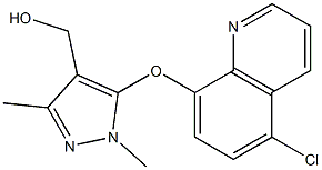 {5-[(5-chloroquinolin-8-yl)oxy]-1,3-dimethyl-1H-pyrazol-4-yl}methanol Struktur