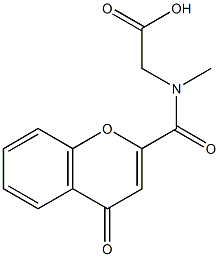 {methyl[(4-oxo-4H-chromen-2-yl)carbonyl]amino}acetic acid Struktur