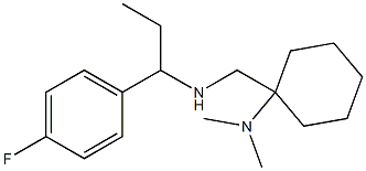 1-({[1-(4-fluorophenyl)propyl]amino}methyl)-N,N-dimethylcyclohexan-1-amine Struktur