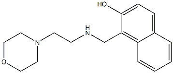 1-({[2-(morpholin-4-yl)ethyl]amino}methyl)naphthalen-2-ol Struktur