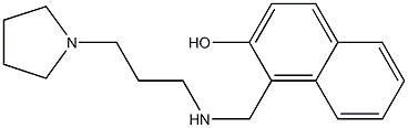 1-({[3-(pyrrolidin-1-yl)propyl]amino}methyl)naphthalen-2-ol Struktur