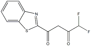 1-(1,3-benzothiazol-2-yl)-4,4-difluorobutane-1,3-dione Struktur