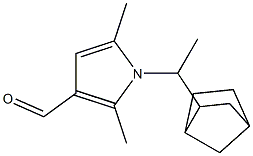 1-(1-{bicyclo[2.2.1]heptan-2-yl}ethyl)-2,5-dimethyl-1H-pyrrole-3-carbaldehyde Struktur