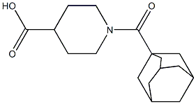 1-(1-adamantylcarbonyl)piperidine-4-carboxylic acid Struktur