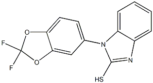 1-(2,2-difluoro-2H-1,3-benzodioxol-5-yl)-1H-1,3-benzodiazole-2-thiol Struktur