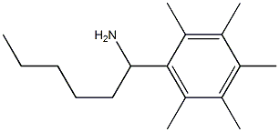 1-(2,3,4,5,6-pentamethylphenyl)hexan-1-amine Struktur