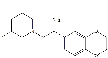 1-(2,3-dihydro-1,4-benzodioxin-6-yl)-2-(3,5-dimethylpiperidin-1-yl)ethanamine Struktur