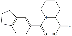 1-(2,3-dihydro-1H-inden-5-ylcarbonyl)piperidine-2-carboxylic acid Struktur